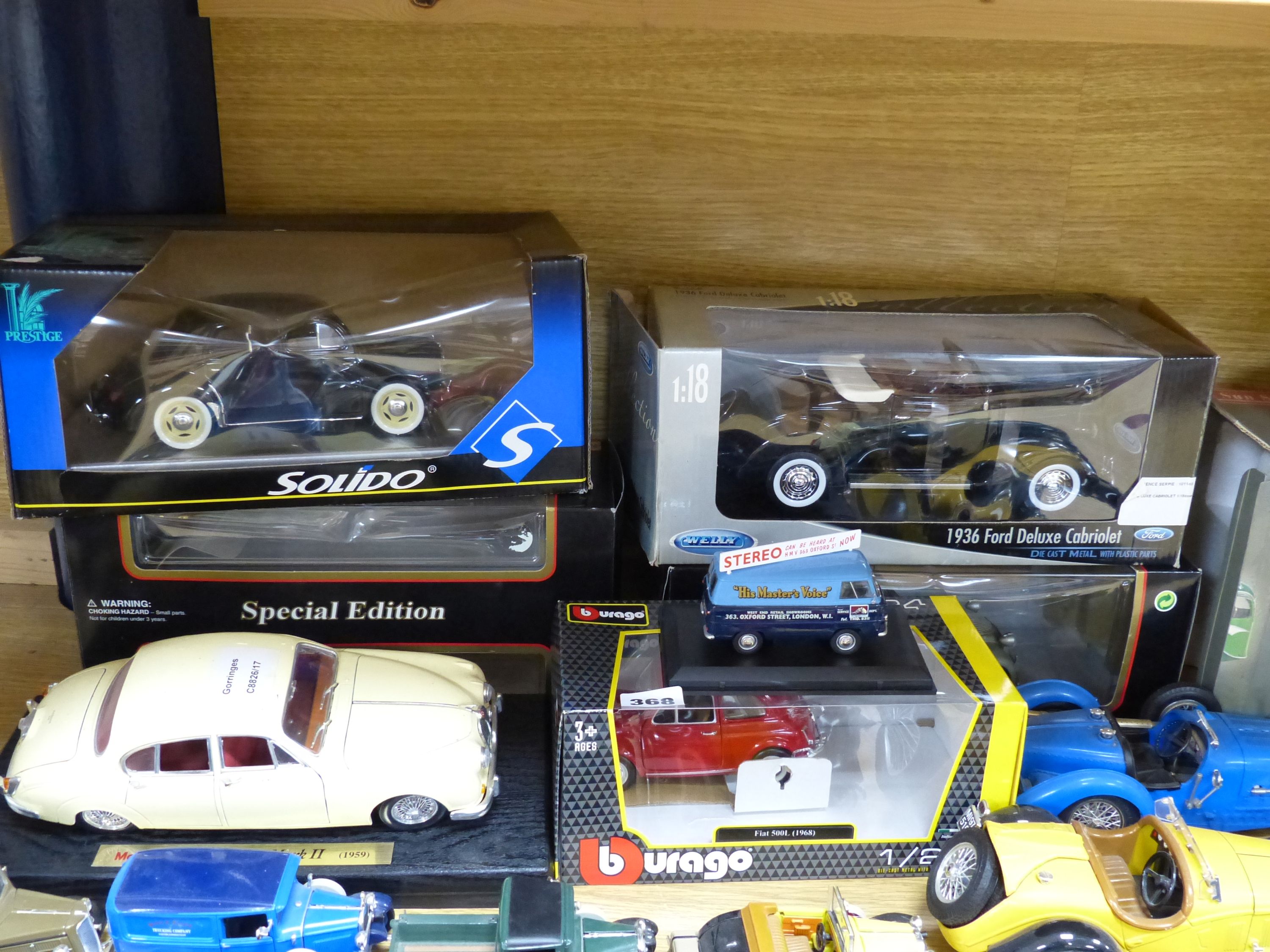 A collection of Solido and other die cast cars etc